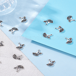 チベット風アロイペンダント120個  葉のチャーム  アンティークシルバー  16x16x2mm  穴：1.2mm&nbsp;TIBEP-LP0001-12