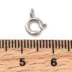 真鍮のスプリングリングの留め金  ラックめっき  ニッケルフリー  プラチナメッキ  9x7x1.5mm  穴：1.6mm&nbsp;KK-D407-20P-A