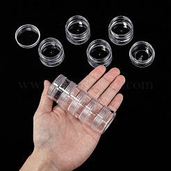 プラスチックビーズ収納ケース  ラウンド  5バイアル  直径約3.9 CM  高さ10.2センチ  容量：10ml（0.34液量オンス）&nbsp;C078Y