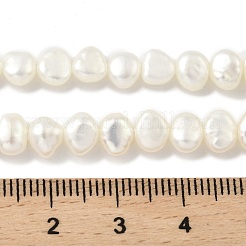 天然養殖淡水パールビーズ連売り  研磨両側  トウモロコシの穂の黄色  5~6mm  穴：0.5mm  約31個/連  6.89''（17.5センチメートル）&nbsp;PEAR-A006-04H