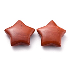 天然石レッドジャスパービーズ  穴がない  スター  20~21x20~21x6~6.5mm&nbsp;G-O196-09A