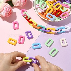 不透明なアクリルフレームコネクター  クイックリンクコネクター  長方形  ミックスカラー  29x19x5.5mm&nbsp;SACR-CJC0001-36
