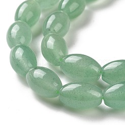天然石グリーンアベンチュリンビーズ連売り  ライス  12~12.5x8mm  穴：1.2mm  約31個/連  15.04''（38.2センチメートル）&nbsp;G-D481-02