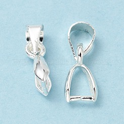 ラックメッキ真鍮製のアイスピックピンチベイル  長持ちメッキ  カドミウムフリー＆鉛フリー  銀  9.5x2.6mm  ピン：0.8mm  穴：3.8x4mm&nbsp;KK-WH0060-05A-S