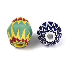 手作りのミルフィオリガラス樽ビーズ  シェブロンビーズ  大穴ビーズ  ミックスカラー  19~20x15~18mm  穴：1.6~5mm&nbsp;LA-N002-26