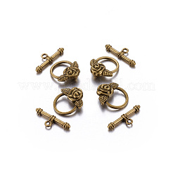 チベット風マンテル  鉛フリー＆カドミウムフリー＆ニッケルフリー  アンティーク黄金  花：18x19mm  バー：4x24mm  穴：2mm&nbsp;LS-GLF0026Y-NF