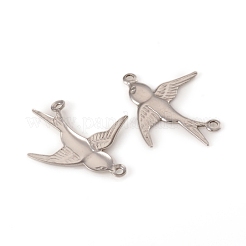 変色しにくい304ステンレススチールリンク  鳥  ステンレス鋼色  17x20x1mm  穴：1mm&nbsp;STAS-G229-41P