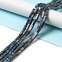 ナチュラルインペリアルジャスパービーズ連売り  直方体の  12~13x4~5x4~5mm  穴：1mm  約29個/連  15.24''（38.7センチメートル）&nbsp;X-G-I326-03