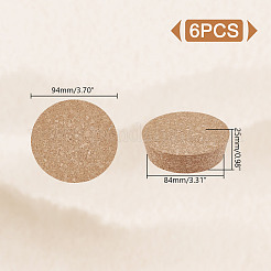 コルクボトルストッパー  ボトルタンピオン  フラットラウンド  淡い茶色  8.4~9.4x2.5cm&nbsp;FIND-WH0126-581B