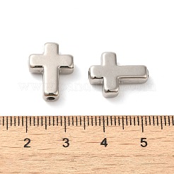 CCBプラスチックビーズ  銀  クロス  15.5x12x4.5mm  穴：1.7mm&nbsp;KY-B003-03