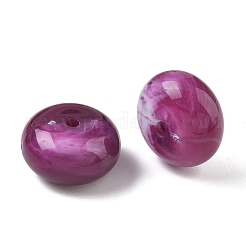 ツートンアクリルビーズ  天然石風  ロンデル  パープル  19.5x11mm  穴：2.5mm  約165個/500g&nbsp;AC-CBABA33-01K