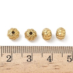 304ステンレススチールビーズ  花  イオンプレーティング（ip）  18KGP本金メッキ  6x4.8mm  穴：1mm&nbsp;STAS-D204-20G