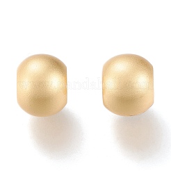 マットブラスヨーロピアンスタイルビーズ  大穴ビーズ  長持ちメッキ  ラウンド  18KGP本金メッキ  10x7.5mm  穴：5mm&nbsp;OPDL-H100-06MG