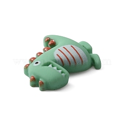 オペーク樹脂カボション  恐竜  ダークシーグリーン  24x19x6mm&nbsp;RESI-WH0026-19C
