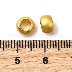 合金ビーズ  ロンデル  マットゴールドカラー  6.5x4.3mm  穴：3.6mm&nbsp;PALLOY-S057-11MG