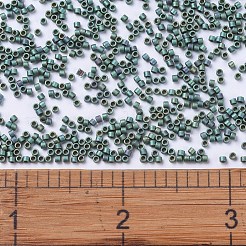 MIYUKIデリカビーズ  シリンダー  日本製シードビーズ  11/0  （db0373)マットメタリックセージグリーン光沢  1.3x1.6mm  穴：0.8mm  約2000PCS /ボトル  10 G /ボトル&nbsp;SEED-JP0008-DB0373