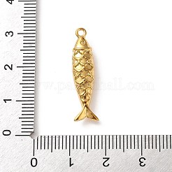 304ステンレスペンダント  魚  ゴールドカラー  27x7x5.5mm  穴：1.5mm&nbsp;FIND-Z102-07G-03