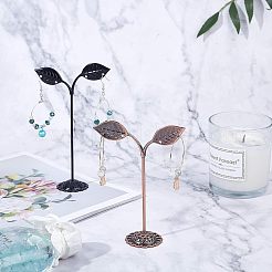 3個の鉄のピアスディスプレイセット  もやしの形のイヤリングディスプレイスタンド  ミックスカラー  97x85x35mm  113x85x35mm  135x85x35mm  3個/セット  1セット/カラー  2色  2のセット/袋&nbsp;EDIS-FG0001-09