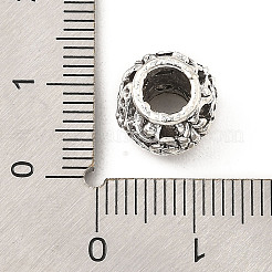 チベット風合金ヨーロピアンビーズ  大穴ビーズ  トンボとラウンド  アンティークシルバー  10~10.5mm  穴：5mm  約334個/1000g&nbsp;FIND-E041-02AS