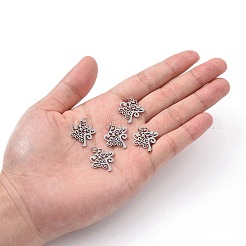 変色しにくい304ステンレススチールペンダント  命の木  ステンレス鋼色  20.5x20x1mm  穴：2.5mm&nbsp;STAS-S105-T517S