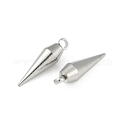ステンレススチールチャーム202個  円錐  ステンレス鋼色  17.5x5x5mm  穴：2mm&nbsp;STAS-Q336-07P