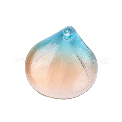 ガラスチャーム  花びら  ミックスカラー  15.5x13.5x3.5mm  穴：1.2mm  30個/箱&nbsp;GLAA-JP0001-16