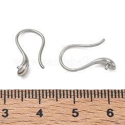 304ステンレススチール製イヤリング金具  ピアスフック  ステンレス鋼色  15mm  ピン：1mm&nbsp;SA-CBA5270-07P