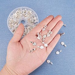 チベット風貼り付け用バチカン  ハート  銀  12.5x10.5x1.8cm  150個/箱&nbsp;TIBE-PH0004-51S