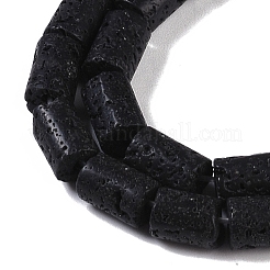 天然溶岩岩ビーズ連売り  コラム  7.5~8.5x5~6mm  穴：1mm  約45~46個/連  14.69~15.04インチ（37.3~38.2cm）&nbsp;G-C128-A36-01