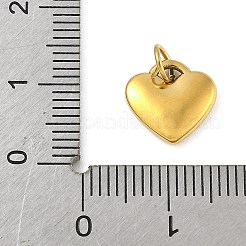 304ステンレススチールエナメルチャーム  丸カン付き  ハートチャーム  ゴールドカラー  ファイヤーブリック  10.5x11x2.5mm  穴：3.3mm&nbsp;STAS-M120-06B-G