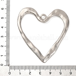 ラックめっき合金大きなペンダント  ハート  プラチナ  57.5x53x3mm  穴：4mm&nbsp;FIND-U011-03P