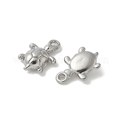 304ステンレススチールチャーム  変色防止  ステンレス鋼色  カメ  12.5x8.5x3mm  穴：1.2mm&nbsp;STAS-F320-01B-P