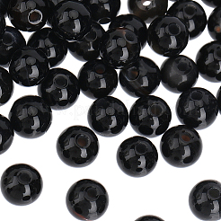 ナチュラルブラックオニキスビーズ  グレードAB  ラウンド  染め＆加熱  ブラック  4mm  穴：0.8mm  300のPCについて&nbsp;G-PA0002-38B