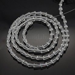 多面カットコーンガラスビーズ連売り  透明  6x3.5mm  穴：1mm  約100個/連  22.8インチ&nbsp;GLAA-F035-01