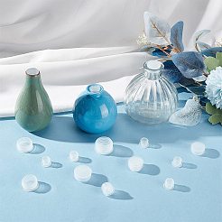 10種類のスタイルのプラスチックボトルストッパー50個  ワインボトル用  コラム  ホワイト  15~28x10~15mm  内径：9~20mm  5個/スタイル&nbsp;AJEW-GF0006-40