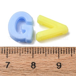 プラスチックビーズ  大穴ビーズ  文字L  ミックスカラー  12~13x9~10.5x5mm  穴：8x2mm  約2173個/500g&nbsp;KY-Z003-22