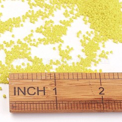 Mgb松野ガラスビーズ  日本製シードビーズ  15/0不透明なガラスの丸穴rocaillesシードビーズ  きいろ  1.5x1mm  穴：0.5mm  約5400個/20g&nbsp;X-SEED-R017A-731
