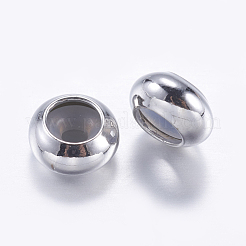 真鍮ビーズ  内部のゴムと  スライダービーズ  ロンデル  ミックスカラー  6x3mm  穴：2mm&nbsp;KK-K197-A-15