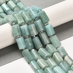 天然石アマゾナイトビーズ連売り  シードビーズで  多面カット  コラム  8.5~11x5.5~6.5mm  穴：1mm  約14~15個/連  7.48''（19センチメートル）&nbsp;G-N327-06-10