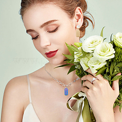 18個3色304ステンレスペンダント  月と目の長方形  ミックスカラー  23x11x2mm  穴：2mm  6個/カラー&nbsp;STAS-DC0014-27