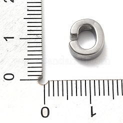 304ステンレススチールチャーム  レターチャーム  文字C  9.5x8x3mm  穴：1.6mm&nbsp;STAS-R138-07P-C