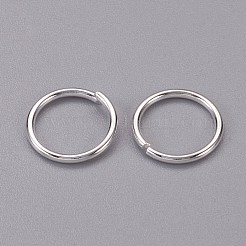 真鍮製オープンタイプ丸カン  ラウンド  カドミウムフリー＆鉛フリー  銀色のメッキ  12x1.2mm  17ゲージ  内径：9.6mm  約3030個/1000g&nbsp;J0CPE021