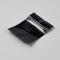 長方形のプラスチック製陰陽模様の再封可能な包装袋  セルフシールバッグ  ブラック  7.85x5.95x0.02cm  片側の厚さ：3.1ミル（0.08mm）&nbsp;ABAG-U004-01