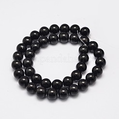 天然アイレスオブシディアンビーズ連売り  ラウンド  6mm  穴：1mm  約62個/連  15.35インチ&nbsp;G-K123-06-6mm