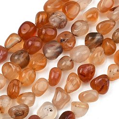 天然石瑪瑙ビーズ連売り  タンブルストーン  ナゲット  7~11x7~9x5~7mm  穴：1.2mm  約21~23個/連  7.09~7.48''（18~19センチメートル）&nbsp;GG-C286-A25-01