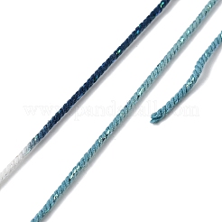 30mセグメント染色綿とメタリックストリング糸  ラウンド  DIYの工芸品について  ギフトラッピングとジュエリー作り  ブルー  1mm  約32.81ヤード（30m）/ロール&nbsp;OCOR-F018-01A