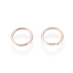 304ステンレススチールオープン丸カン  ローズゴールド  20ゲージ  7x0.8mm  内径：5.5mm&nbsp;STAS-O098-01RG-16