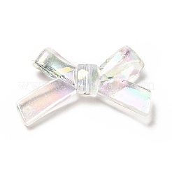 透明なアクリルビーズ  ABカラー  蝶結び  クリアAB  20x34x6mm  穴：1.8mm  約263個/500g&nbsp;MACR-C009-08