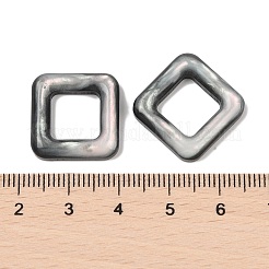 不透明樹脂デコデンカボション  中空の四角  ブラック  18x18x3.5mm&nbsp;CRES-I036-11A
