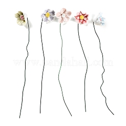 鉄製の茎が付いた陶器の花茎  花瓶や家の装飾に使える装飾的な造花ピック  ミックスカラー  265~280mm&nbsp;PR-CBAD4A8-06